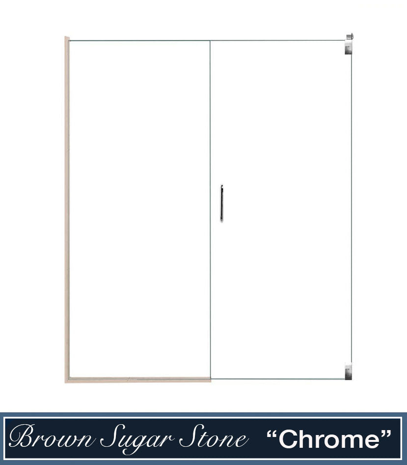 Stone Casings and Pivot Shower Door Kit