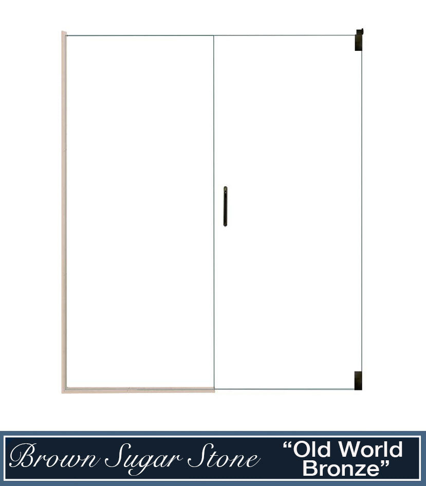 Stone Casings and Pivot Shower Door Kit