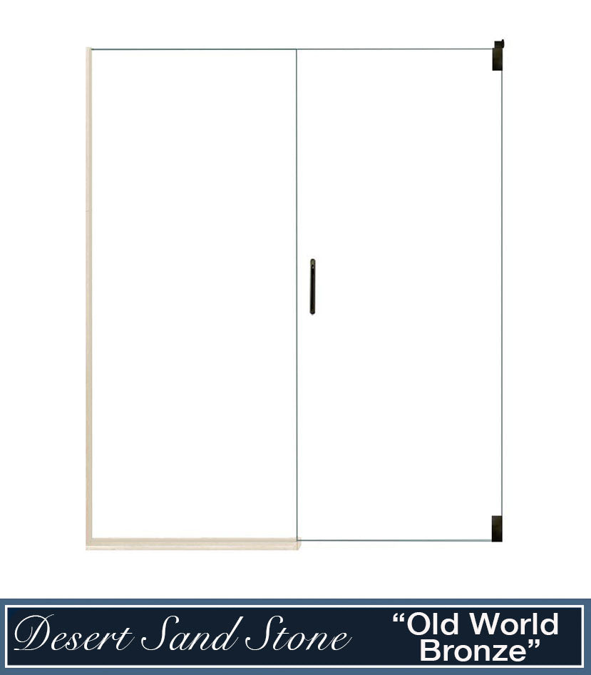 Stone Casings and Pivot Shower Door Kit