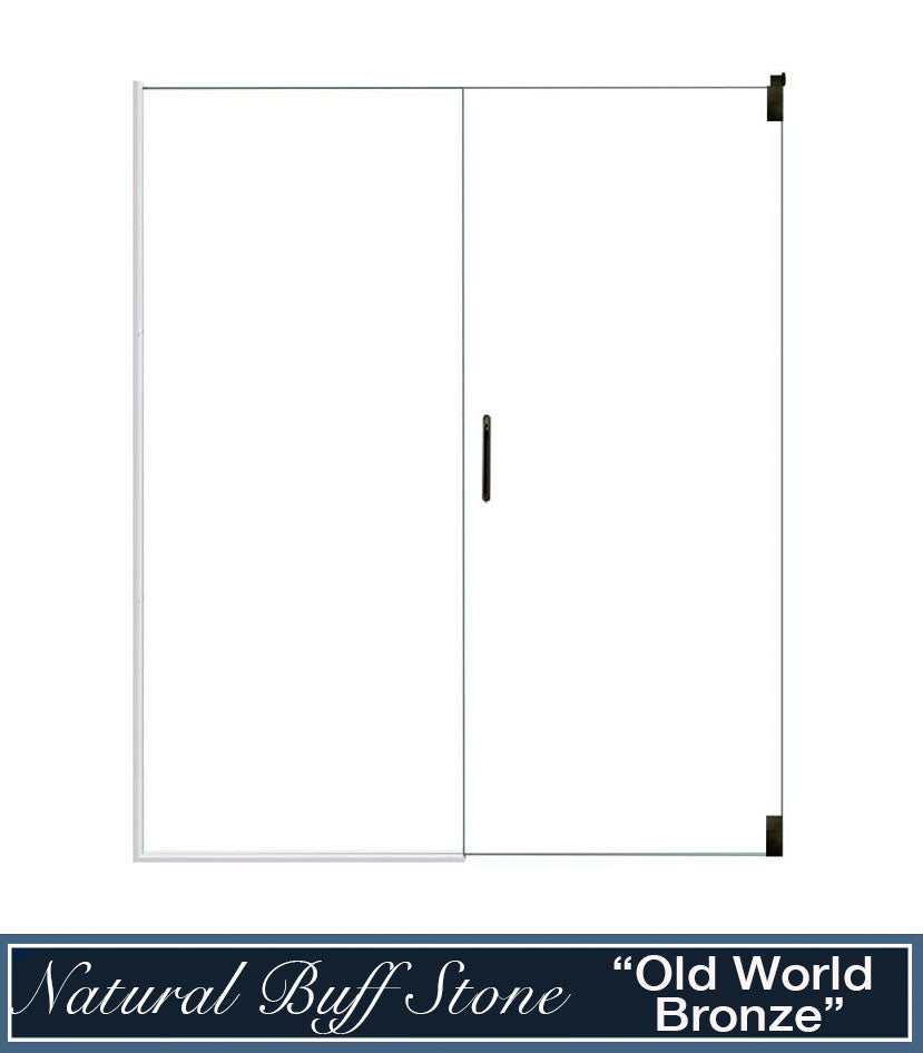 Stone Casings and Pivot Shower Door Kit