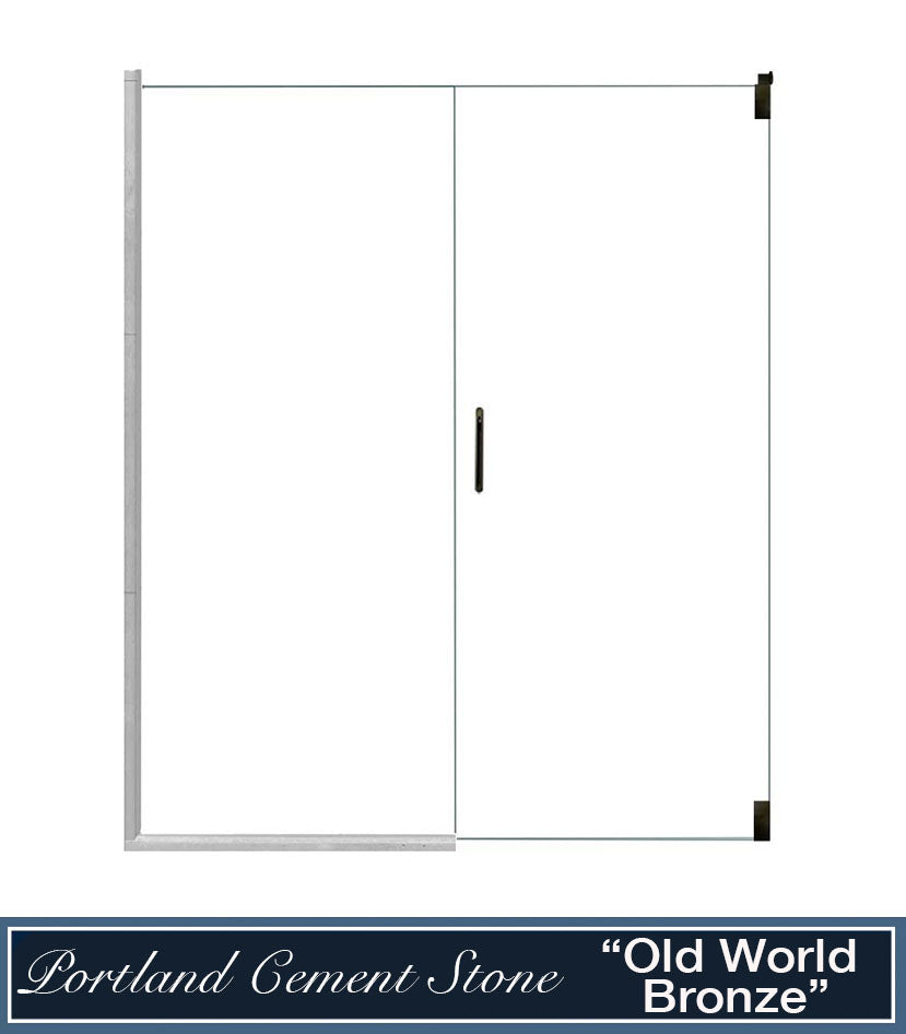 Stone Casings and Pivot Shower Door Kit
