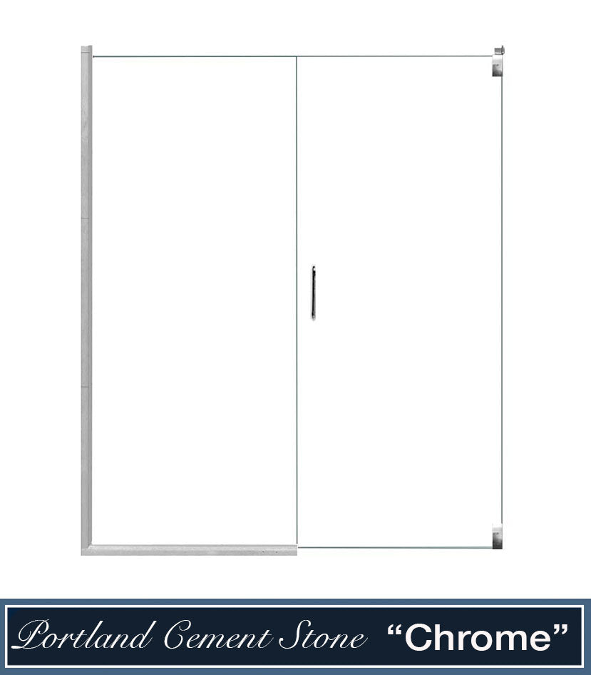 Stone Casings and Pivot Shower Door Kit