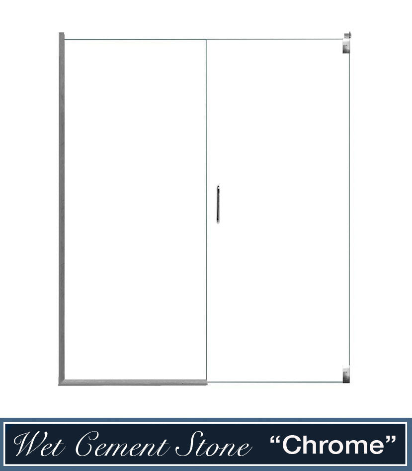 Stone Casings and Pivot Shower Door Kit