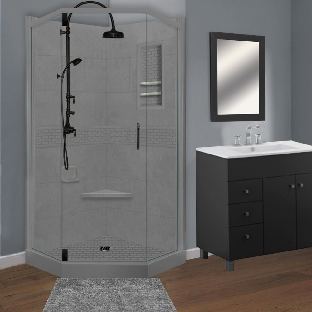 Neo-Angle Wet Cement Sistine Stone & Classic Stone Accent ("DIY Shower Remodel Kit")