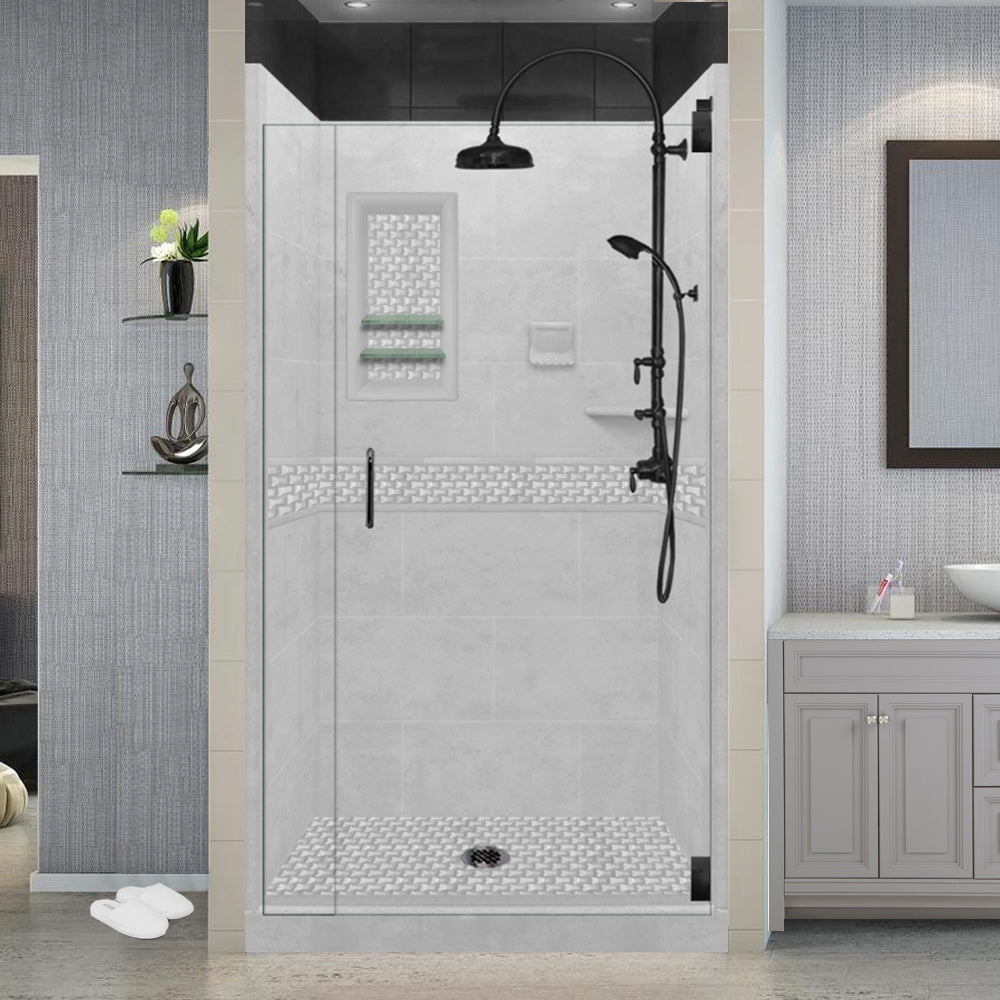 Alcove Portland Cement Sistine Stone & Jewel Stone Accent ("DIY Shower Remodel Kit")