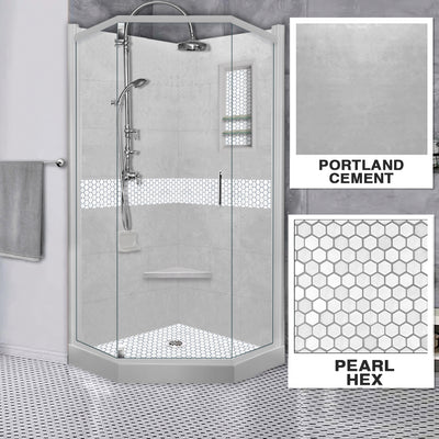 Hex Mosaic Portland Cement Neo Shower Kit