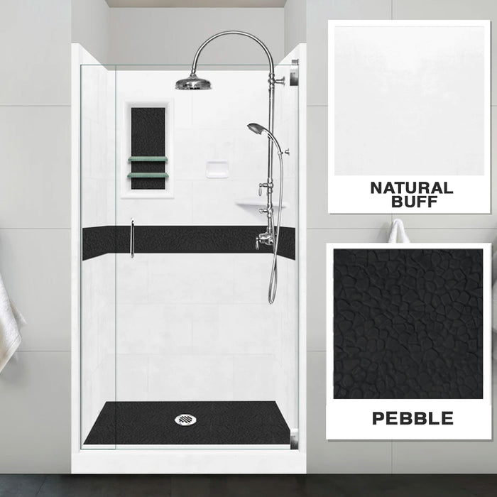 Small Alcove Shower Pebble Collection