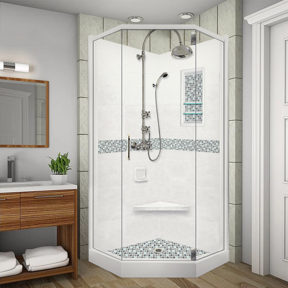 Custom Showers Your Way (Includes: Neo Corner Pan, Walls, Thresholds, and Optional Glass)