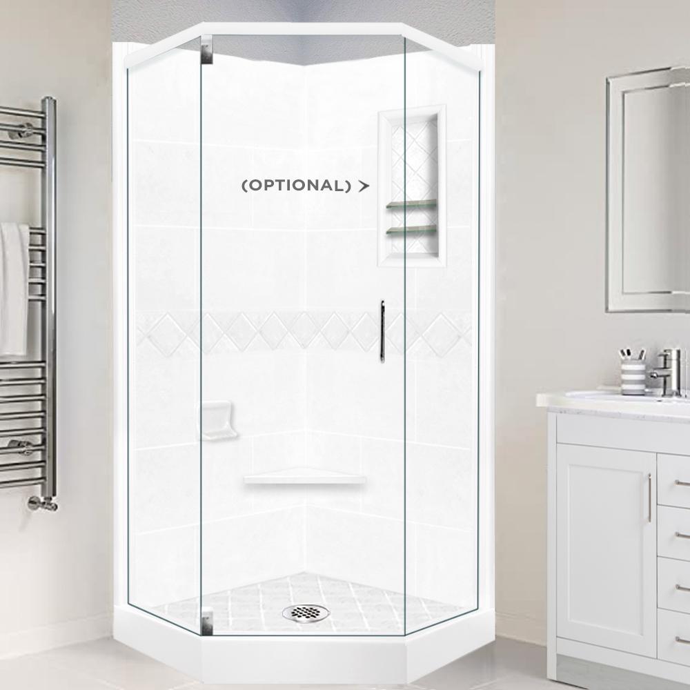 Neo-Angle Natural Buff Sistine Stone & Diamond Stone Accent ("DIY Shower Remodel Kit")