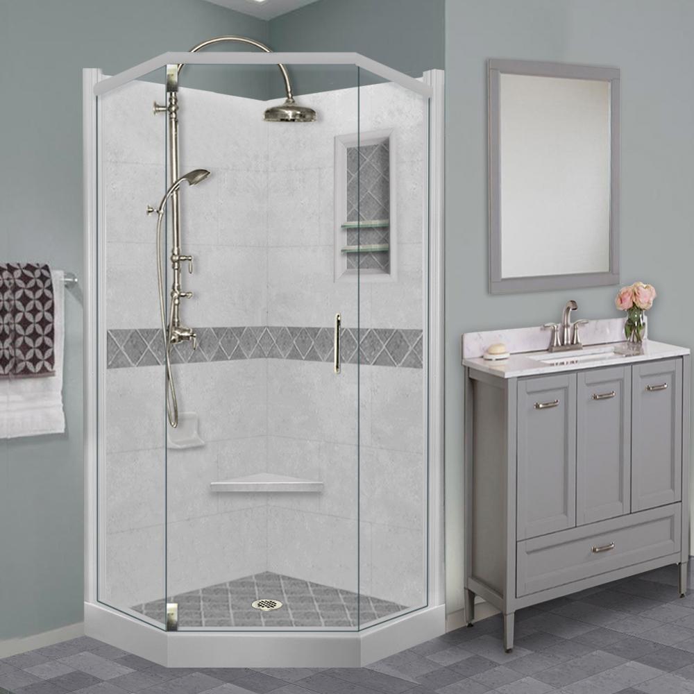 Neo-Angle Portland Cement Sistine Stone & Diamond Stone Accent ("DIY Shower Remodel Kit")