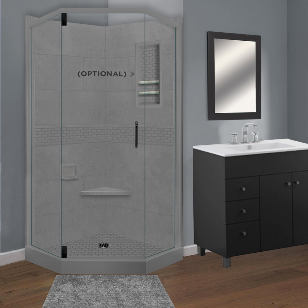 Neo-Angle Wet Cement Sistine Stone & Classic Stone Accent ("DIY Shower Remodel Kit")