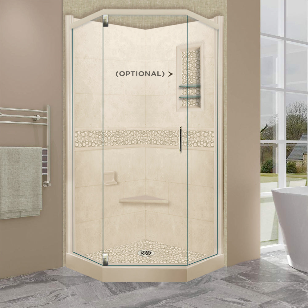 Neo-Angle Desert Sand Sistine Stone & Pebble Stone Accent ("DIY Shower Remodel Kit")