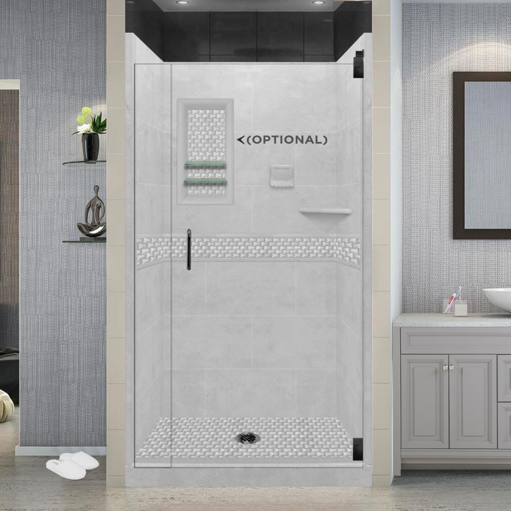 Alcove Portland Cement Sistine Stone & Jewel Stone Accent ("DIY Shower Remodel Kit")