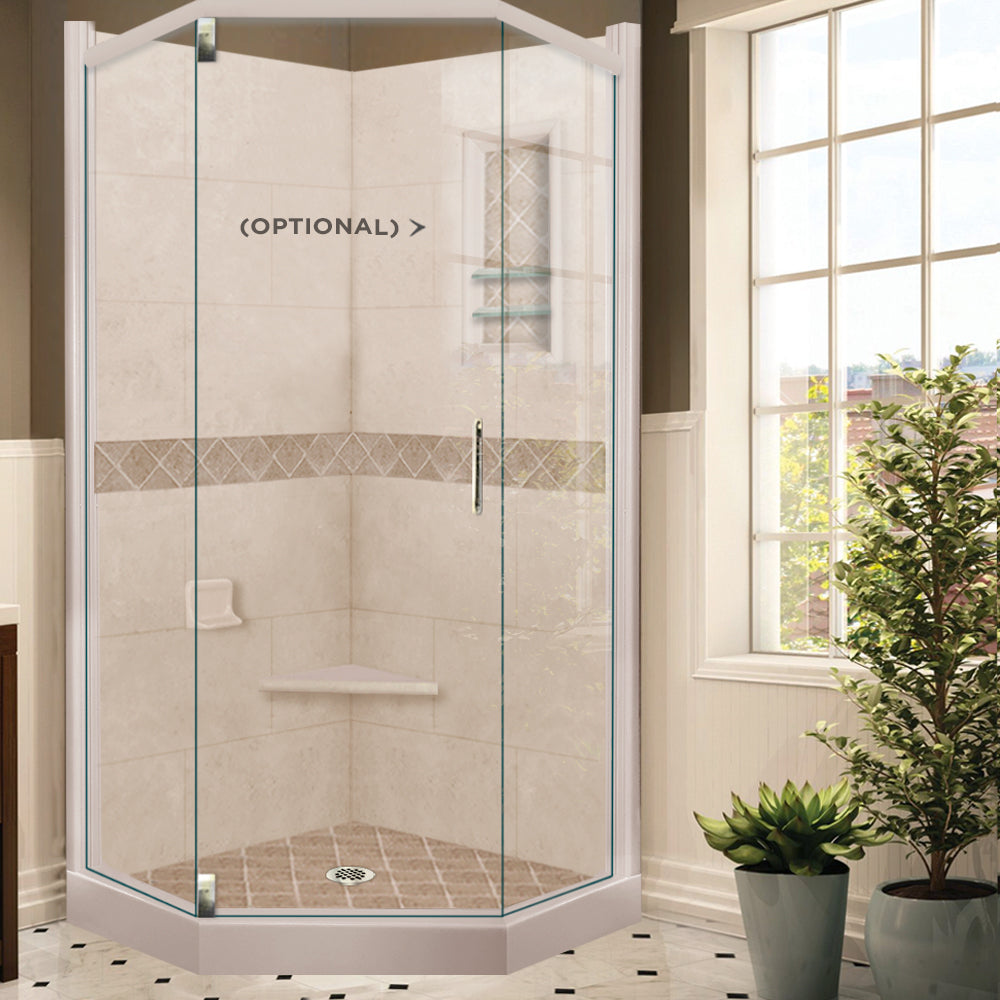 Neo-Angle Brown Sugar Sistine Stone & Diamond Stone Accent ("DIY Shower Remodel Kit")