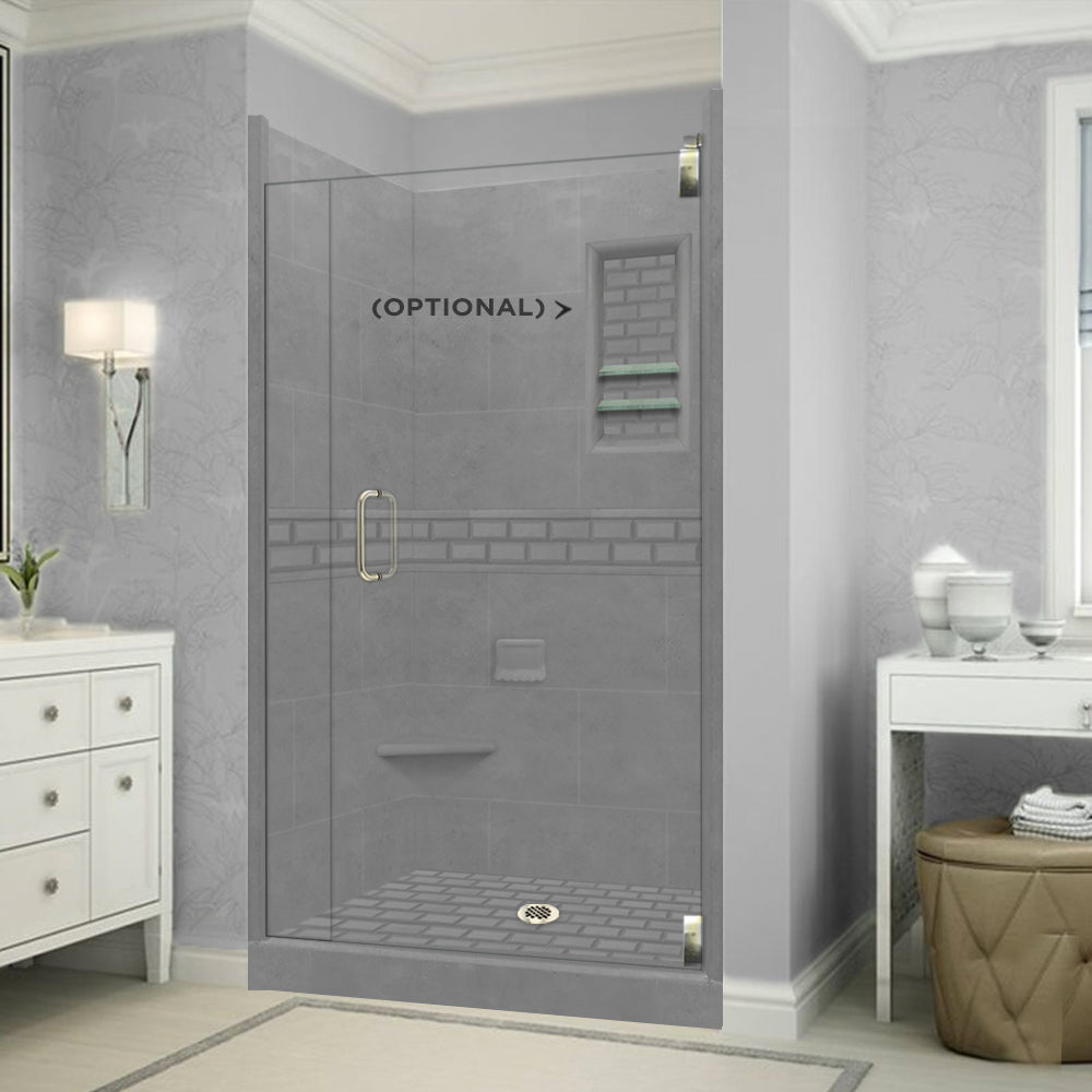 Subway Wet Cement Small Alcove Shower Kit