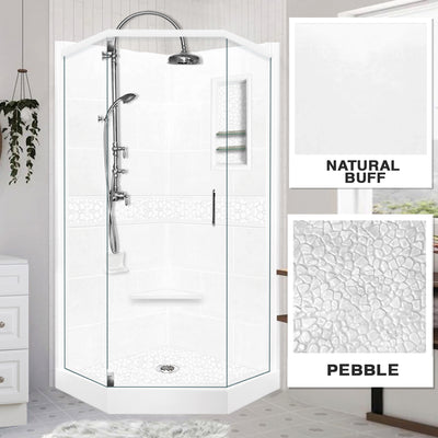 Pebble Natural Buff Neo Shower Enclosure Kit