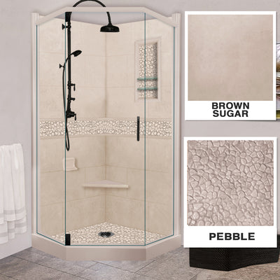 Pebble Brown Sugar Neo Shower Enclosure Kit