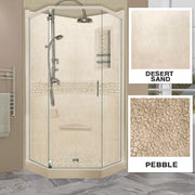 Neo-Angle Desert Sand Sistine Stone & Pebble Stone Accent ("DIY Shower Remodel Kit")