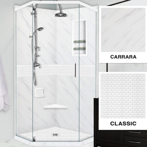 Carrara Marble Classic Neo Shower Kit