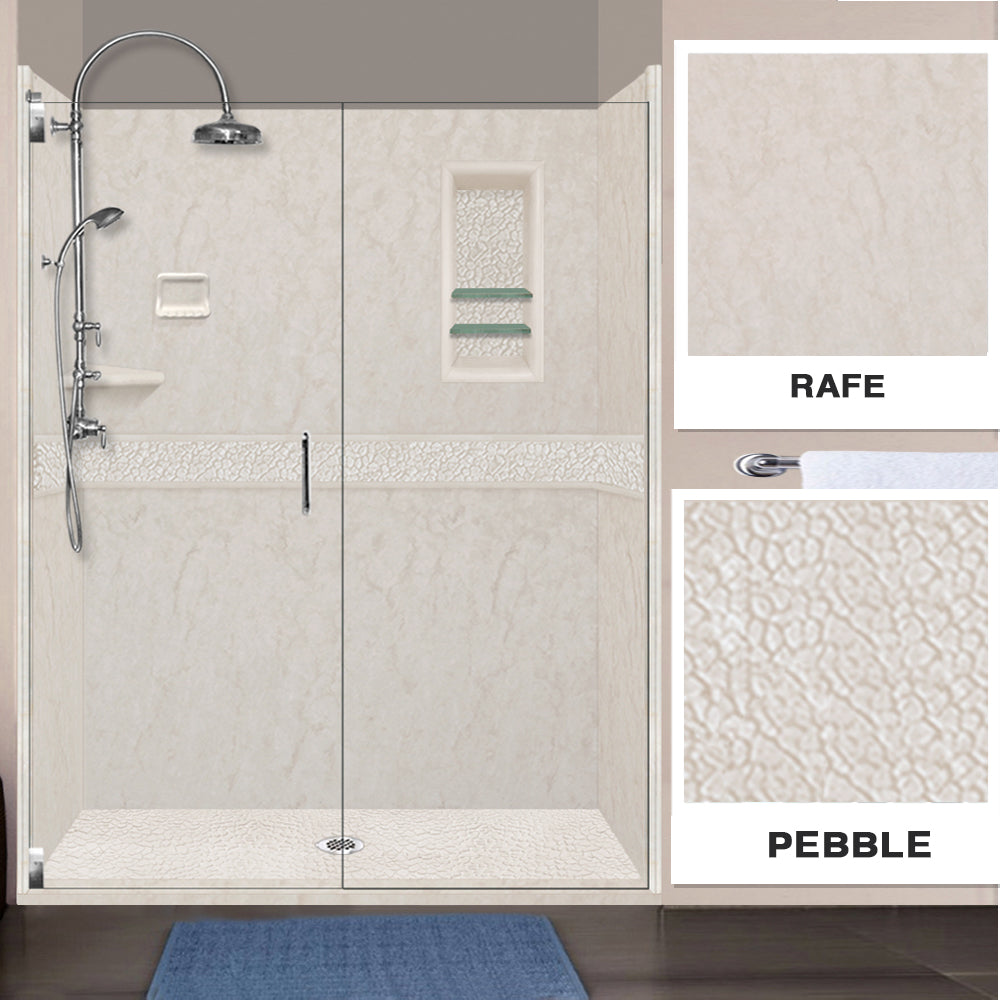 Rafe Marble Pebble Alcove Shower Kit