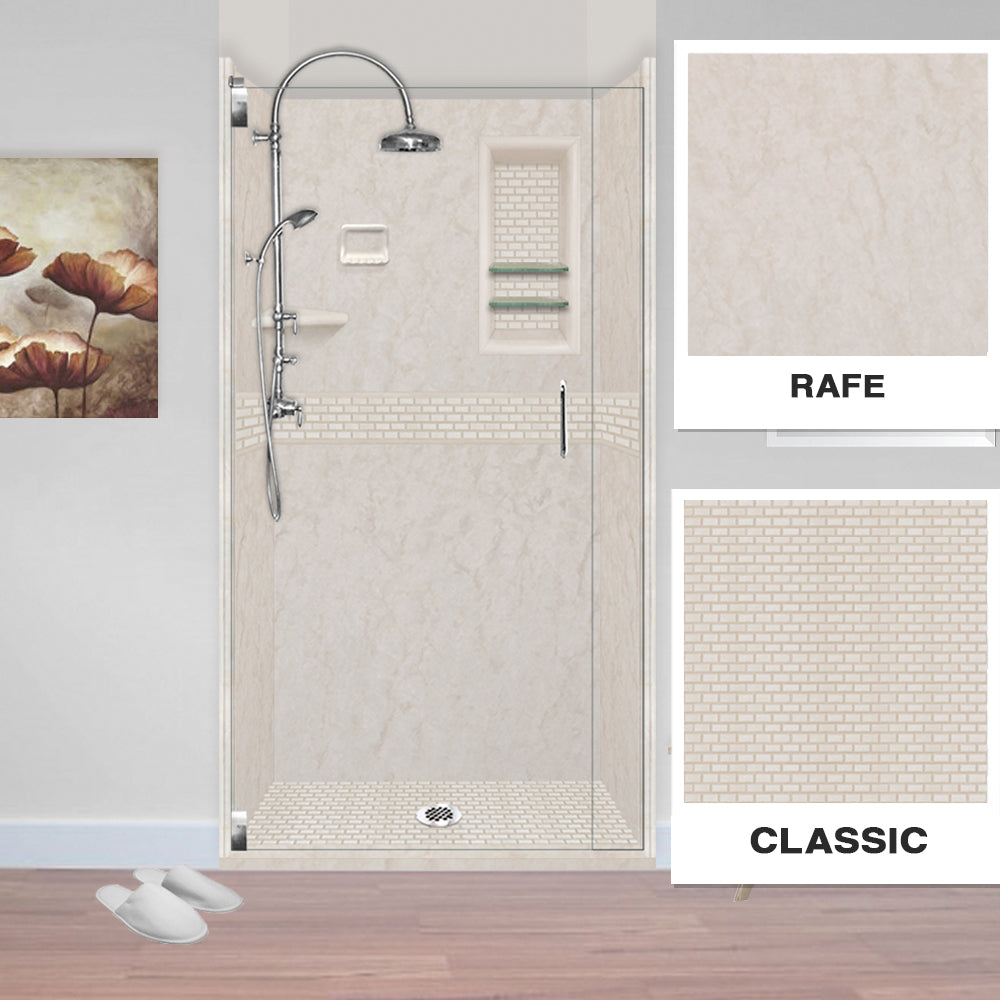 Rafe Marble Classic Alcove Shower Enclosure Kit