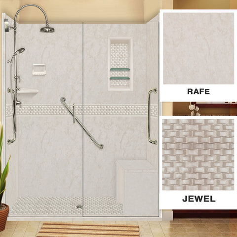 Freedom Rafe Marble Jewel Alcove Shower Kit