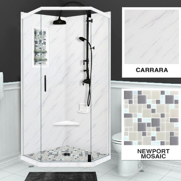 Neo Corner Shower Mosaic Collection / Stone &amp; Marble Kits