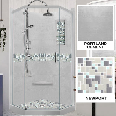 Newport Mosaic Portland Cement Neo Shower Kit