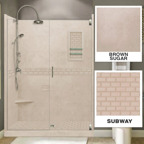 Subway Brown Sugar 60" Alcove Shower Kit