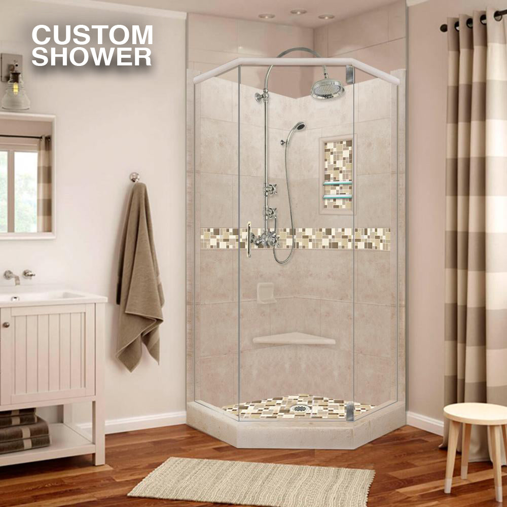 Custom Showers Your Way (Includes: Neo Corner Pan, Walls, Thresholds, and Optional Glass)