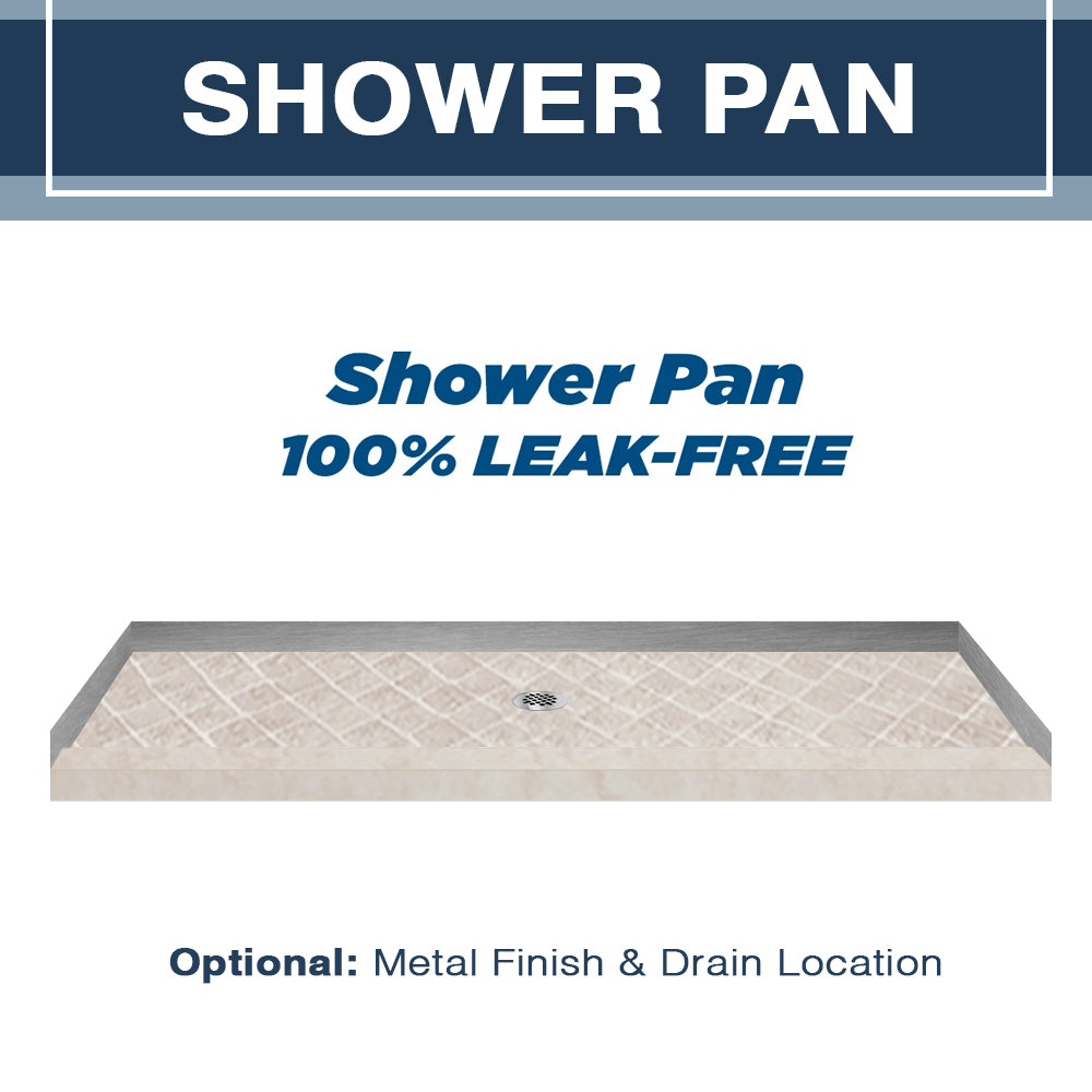 Freedom Rafe Marble Diamond Alcove Shower Enclosure Kit