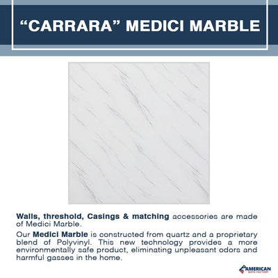 Carrara Marble Pearl Hex Mosaic Neo Shower Kit