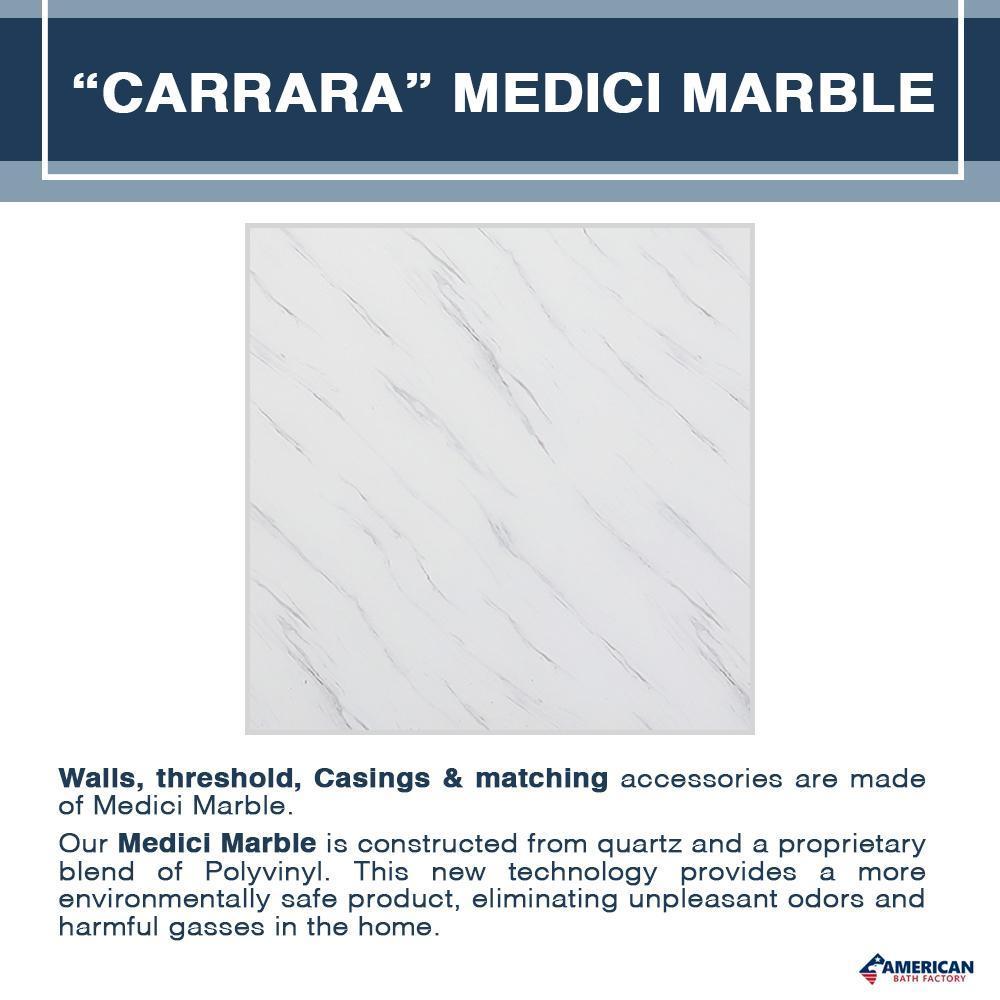 Carrara Marble Classic Neo Shower Enclosure Kit