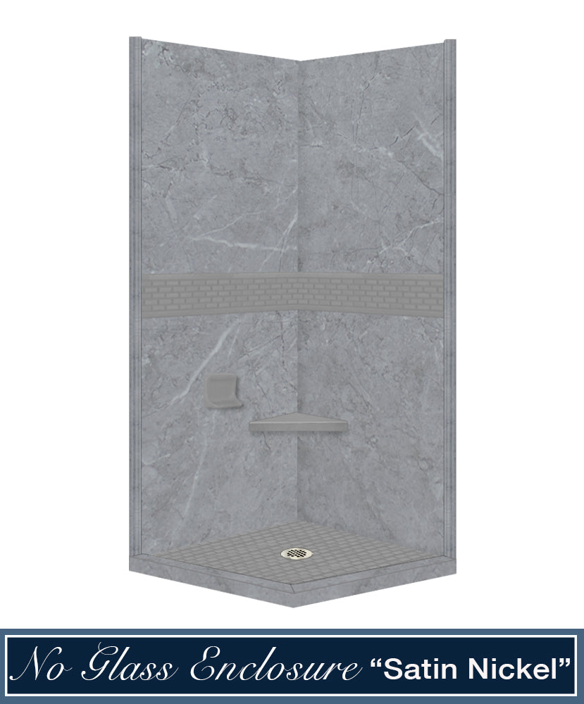 Grio Marble Classic Corner Shower Enclosure Kit