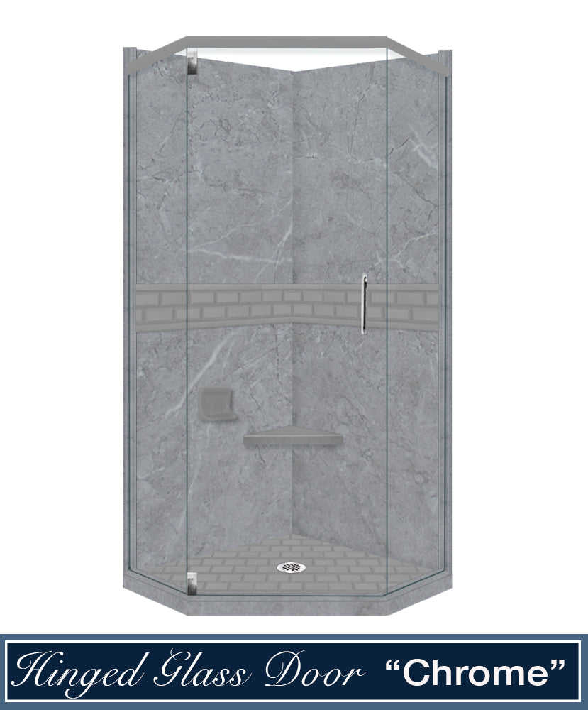 Grio Marble Subway Neo Shower Enclosure Kit