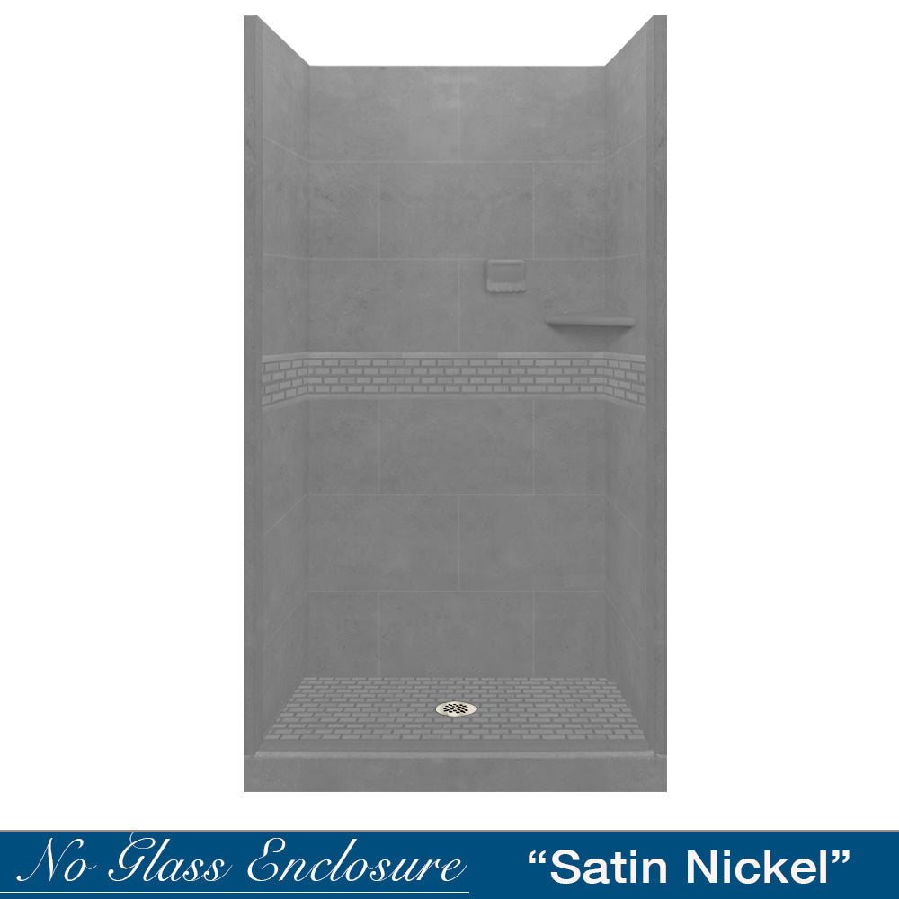 Classic Wet Cement Small Alcove Shower Kit