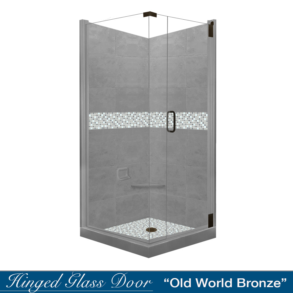 SPECIAL-Del Mar Mosaic Wet Cement Corner Shower Kit (FREE F92B FAUCET - see details below)