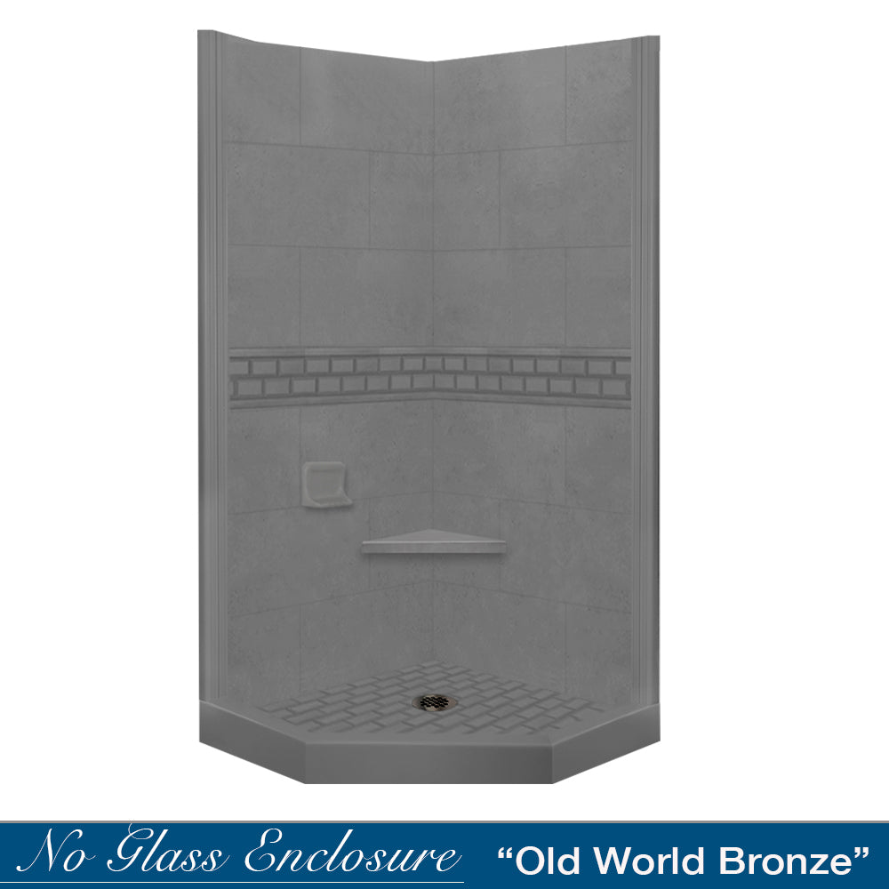Neo-Angle Wet Cement Sistine Stone & Subway Stone Accent ("DIY Shower Remodel Kit")