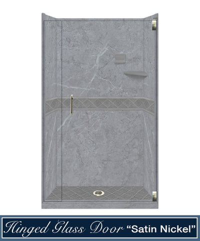 Grio Marble Diamond Alcove Shower Kit
