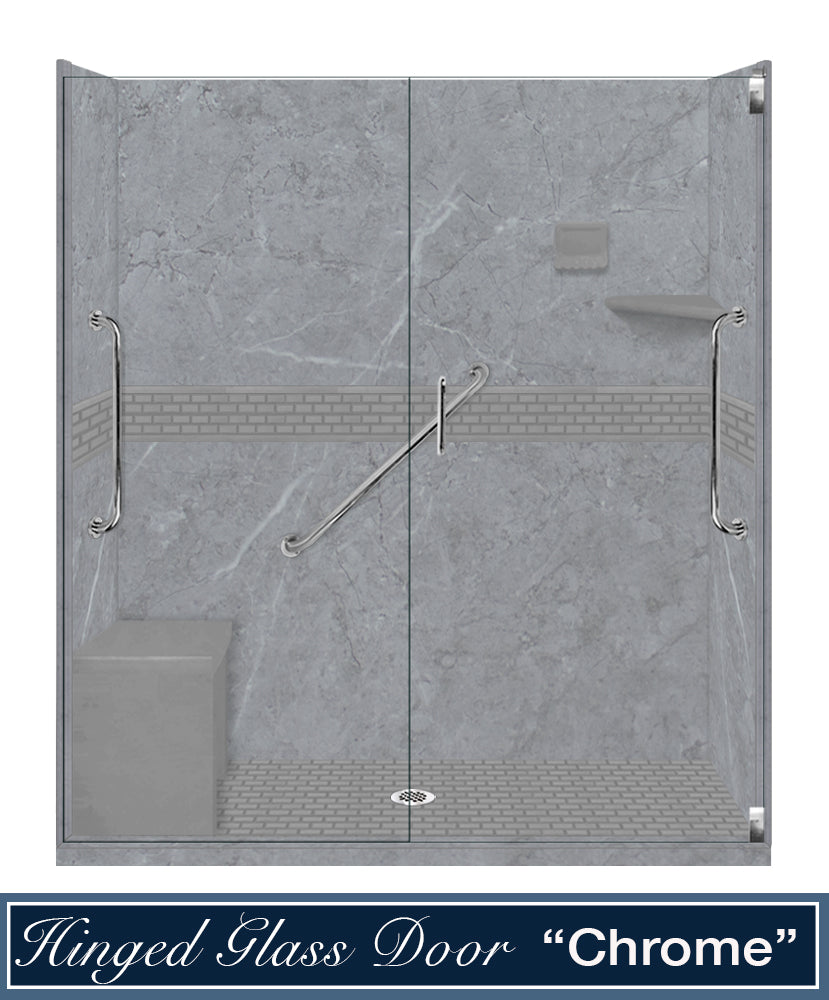 Freedom Grio Marble Classic Alcove Shower Enclosure Kit
