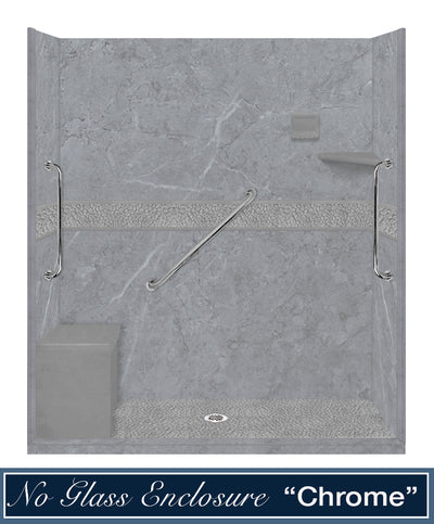 Freedom Grio Marble Pebble Alcove Shower Kit
