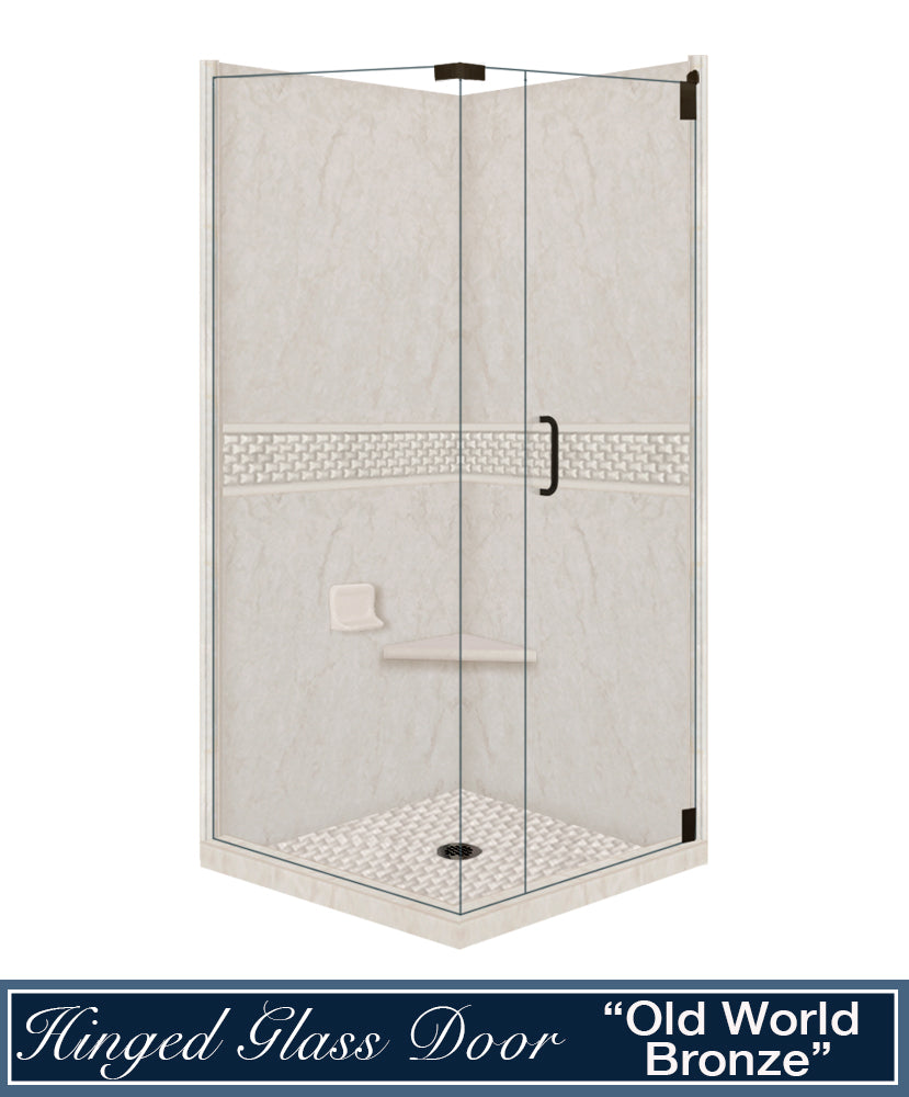 Rafe Marble Jewel Corner Shower Enclosure Kit