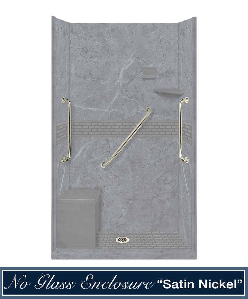 Freedom Grio Marble Classic Alcove Shower Enclosure Kit