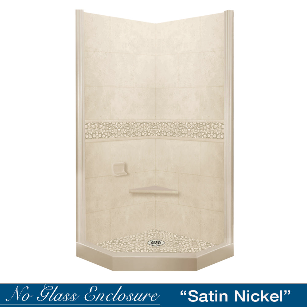 Neo-Angle Desert Sand Sistine Stone & Pebble Stone Accent ("DIY Shower Remodel Kit")
