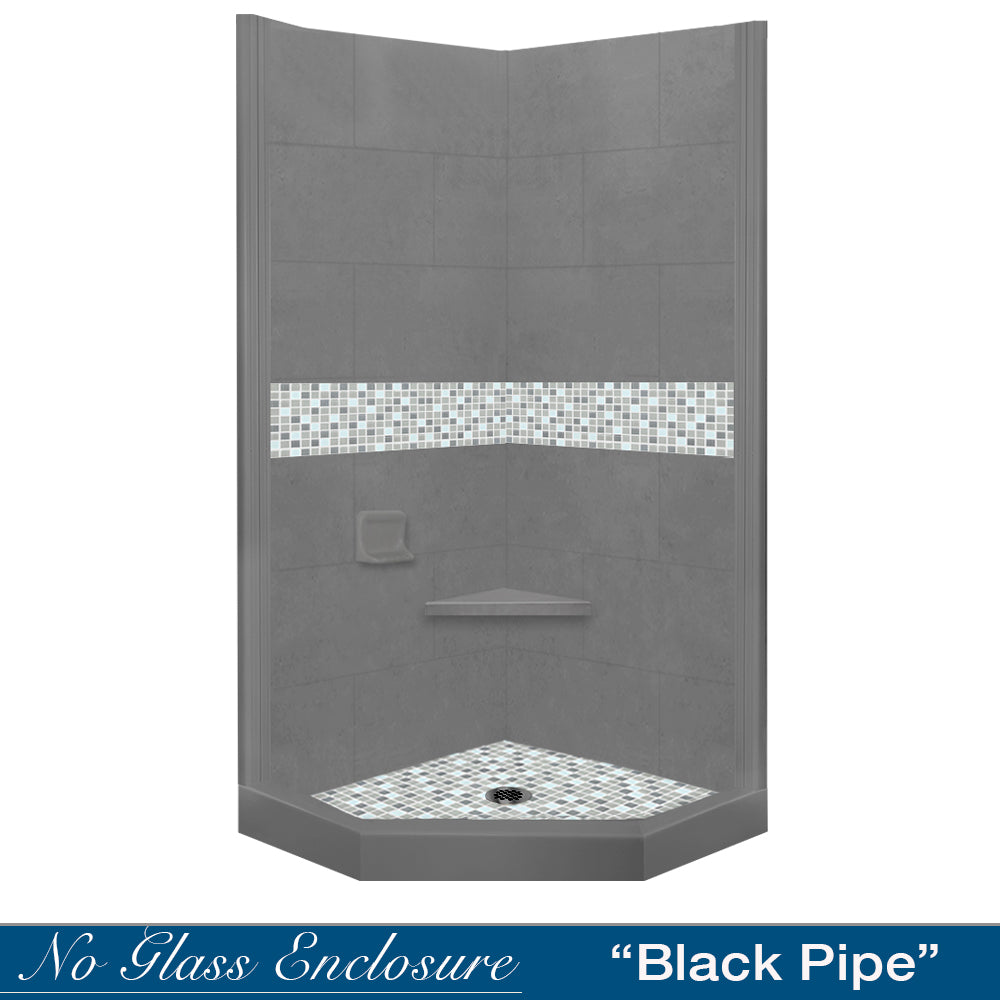 Neo-Angle Wet Cement Sistine Stone & Del Mar Mosaic Accent ("DIY Shower Remodel Kit")