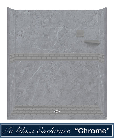 Grio Marble Subway Alcove Shower Kit