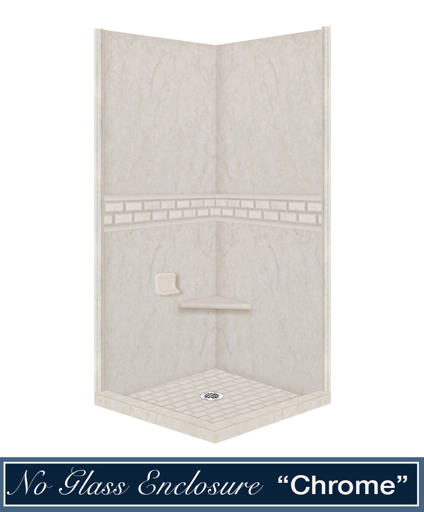 Rafe Marble Subway Corner Shower Kit
