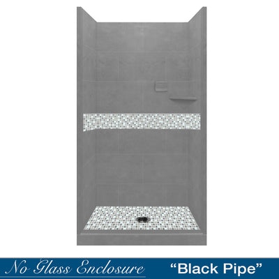 Del Mar Mosaic Wet Cement  Small Alcove Shower Enclosure Kit