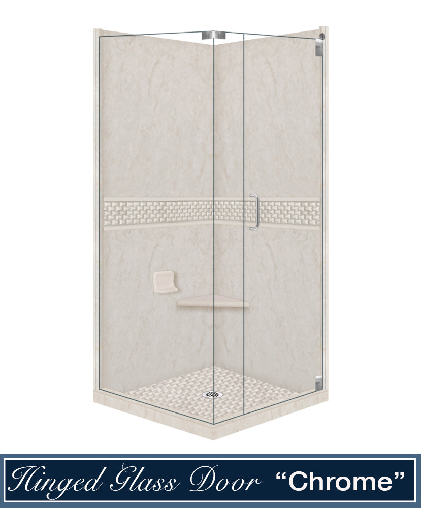 Rafe Marble Jewel Corner Shower Enclosure Kit
