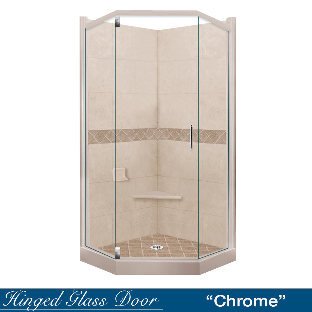 Neo-Angle Brown Sugar Sistine Stone & Diamond Stone Accent ("DIY Shower Remodel Kit")